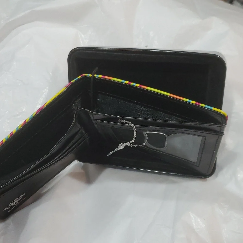 Grateful Dead Dancing Bears Psychedelic Rainbow Print Card case‎ bifold Wallet